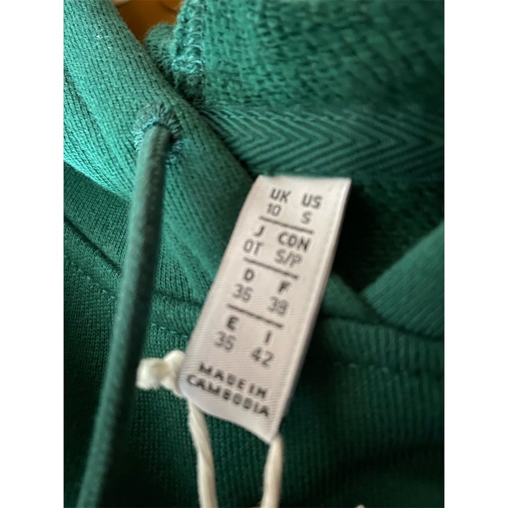 Adidas Originals DX2159 Women's Cropped Hoodie Green Size S - photo 2