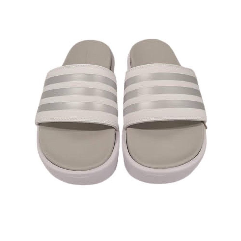 Adidas Adilette Platform Slides Cloud White Zero Metallic Grey - photo 2