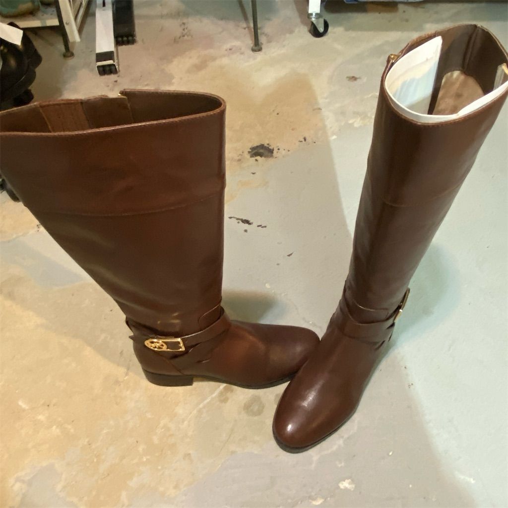 Michael Kors Women's Brown Leather Riding Boots Size 7