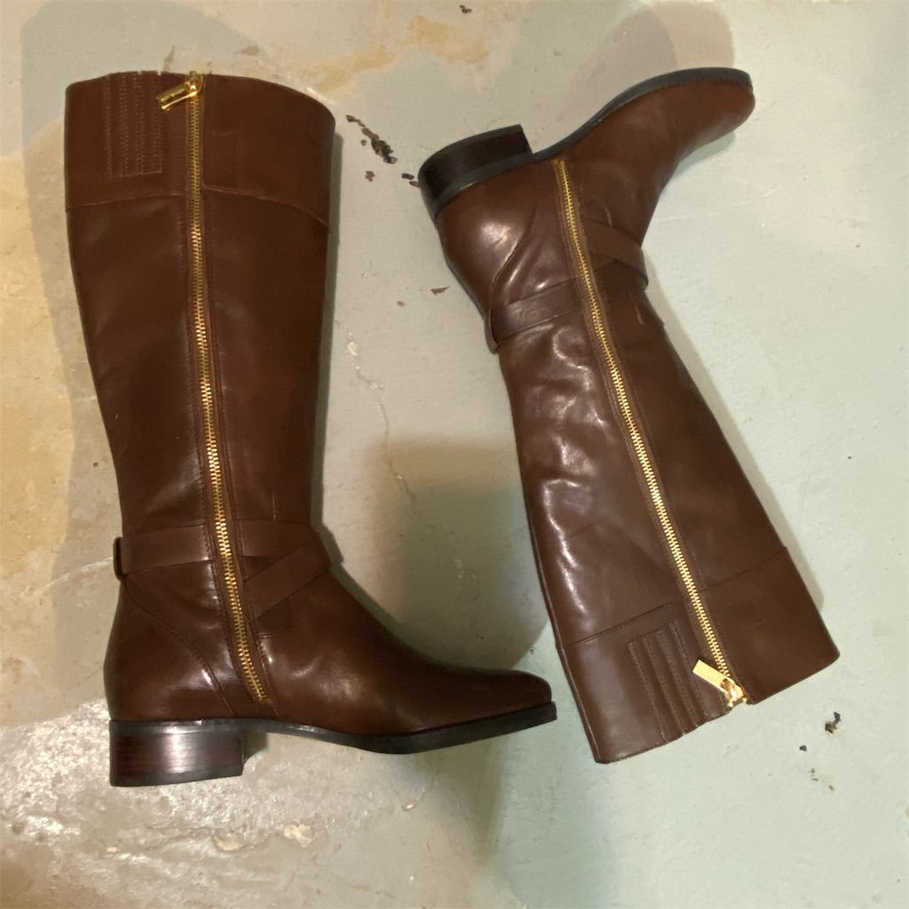 Michael Kors Women's Brown Leather Riding Boots Size 7 - photo 4