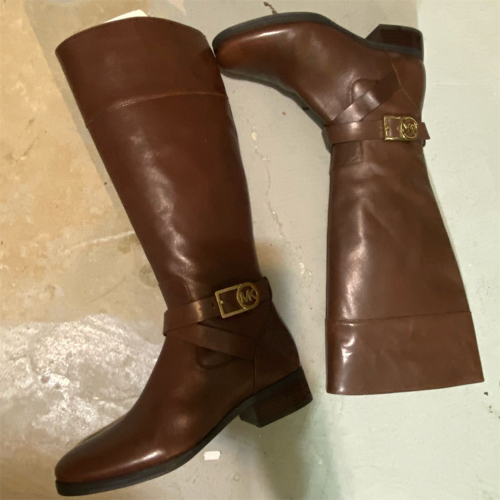 Michael Kors Women's Brown Leather Riding Boots Size 7 - photo 5