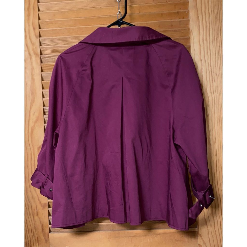 Spiegel Women's Burgundy Short Jacket Size 16 Double-Breasted - photo 2