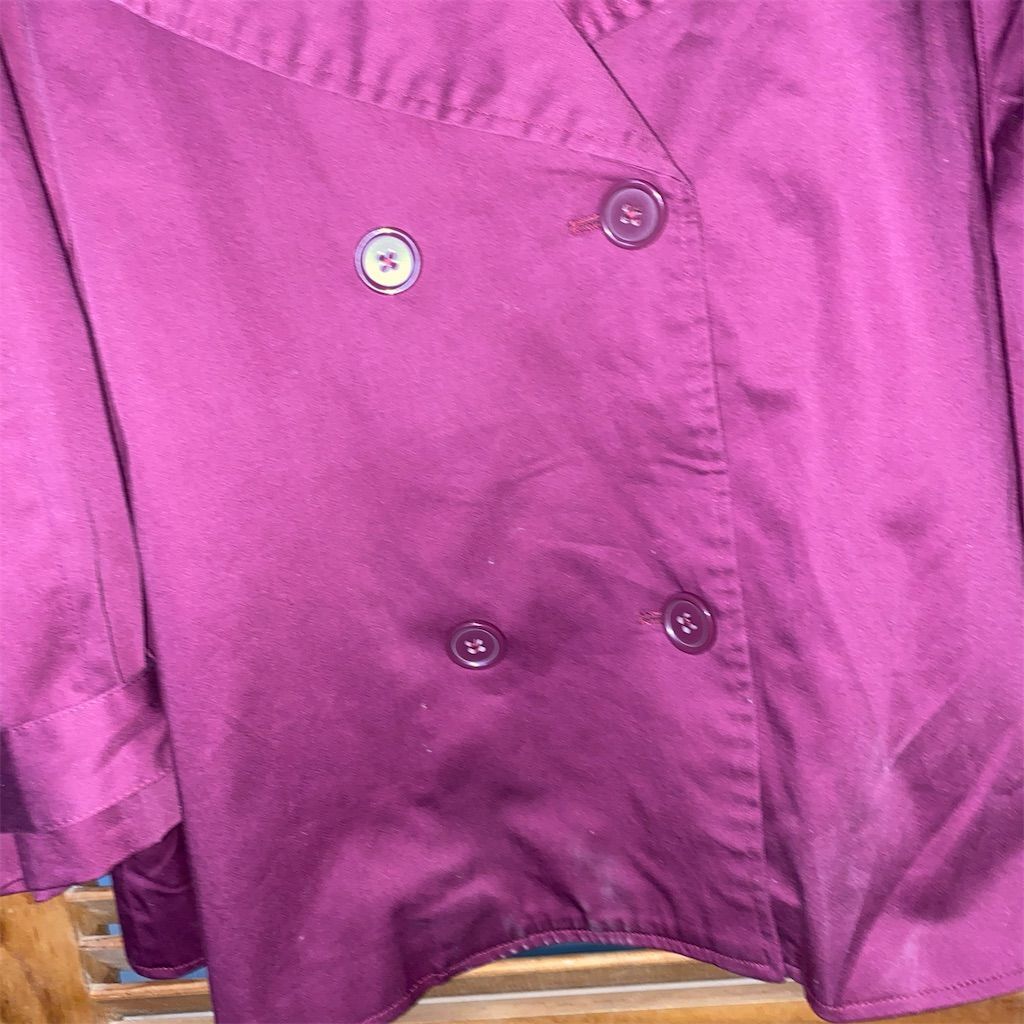 Spiegel Women's Burgundy Short Jacket Size 16 Double-Breasted - photo 4