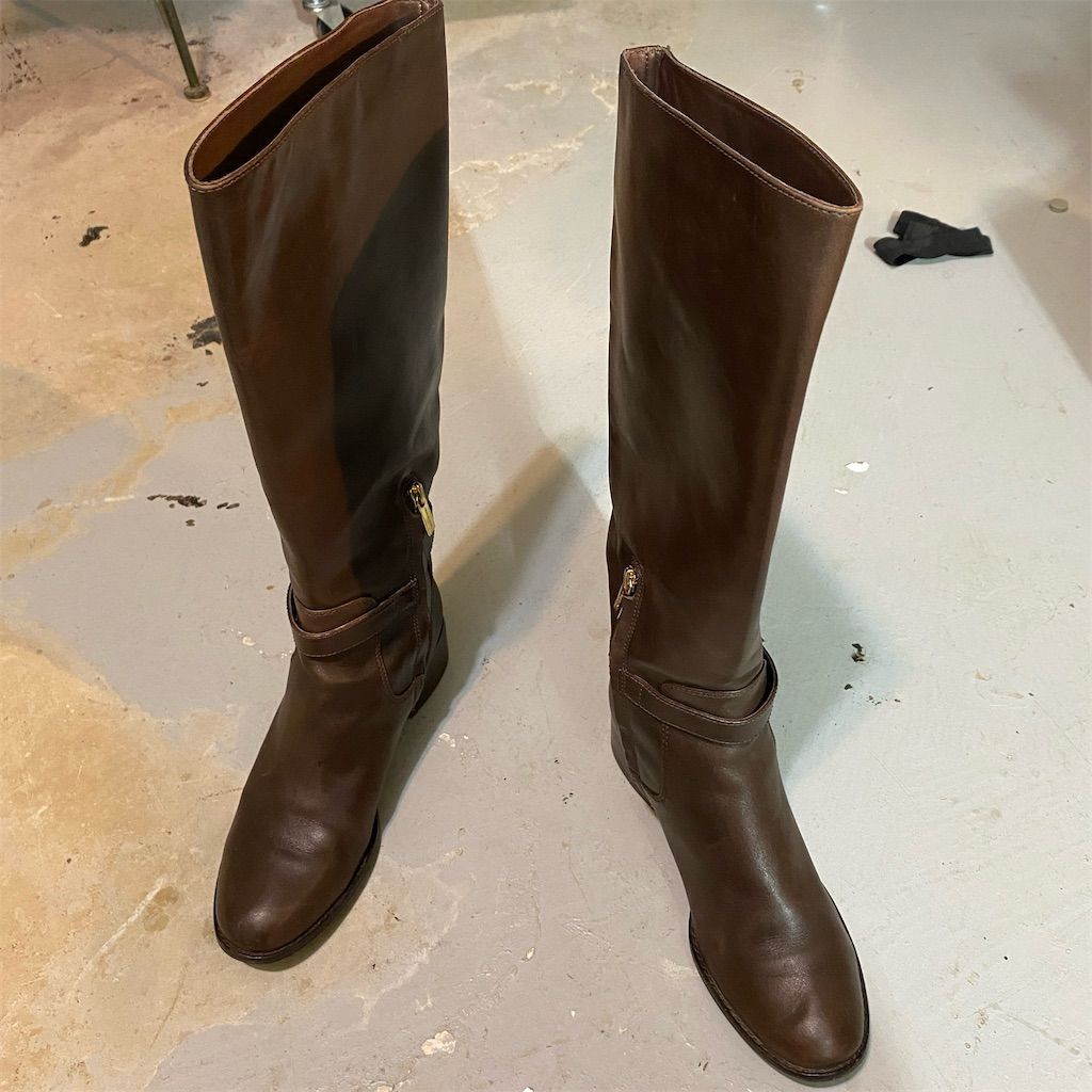 Michael Kors AA13F Hamilton Women's Brown Riding Boots 7.5