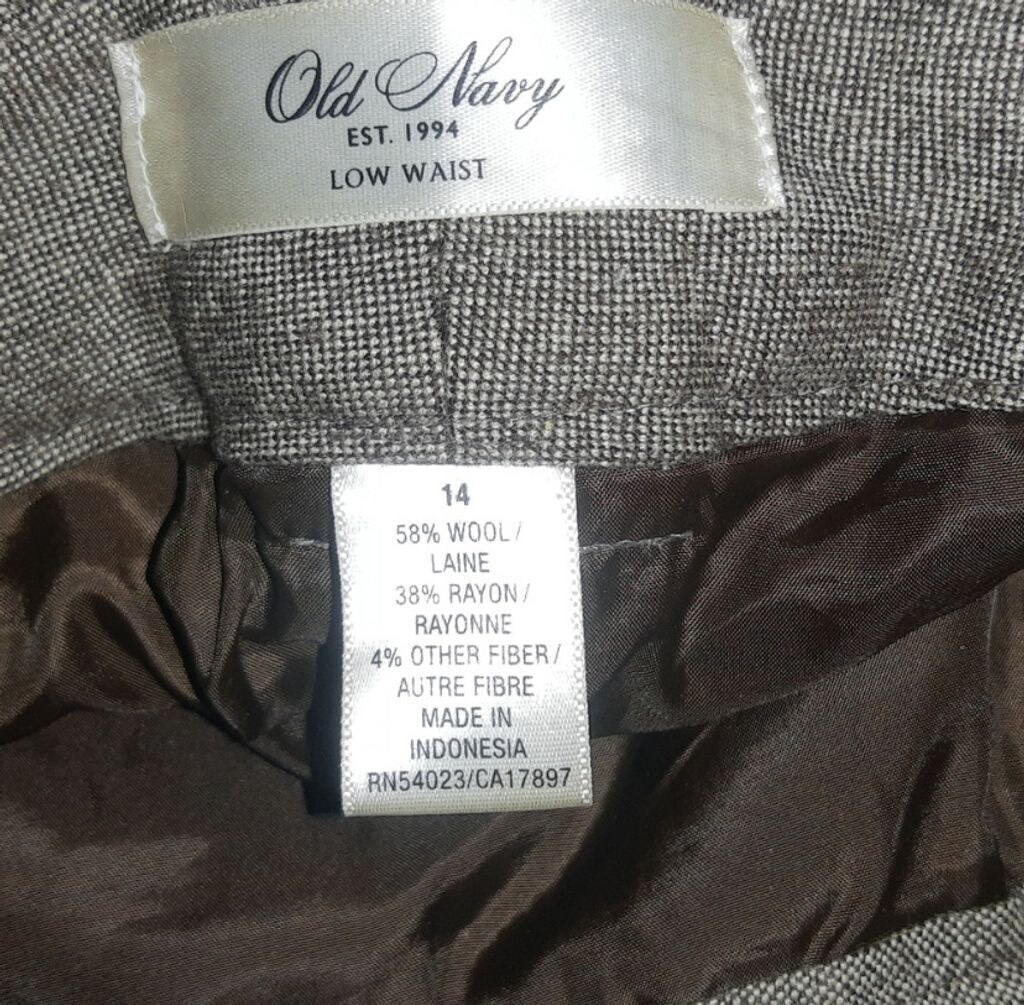 Old Navy Women's Brown Tweed Capri Pants Size 14 Herringbone - photo 3