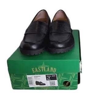 Eastland Women's Black Leather Penny Loafers