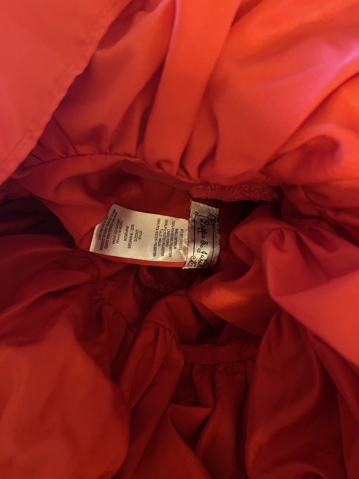 Pippa And Julie Girls Red Roses Dress Sz.18 Month NWT - photo 4