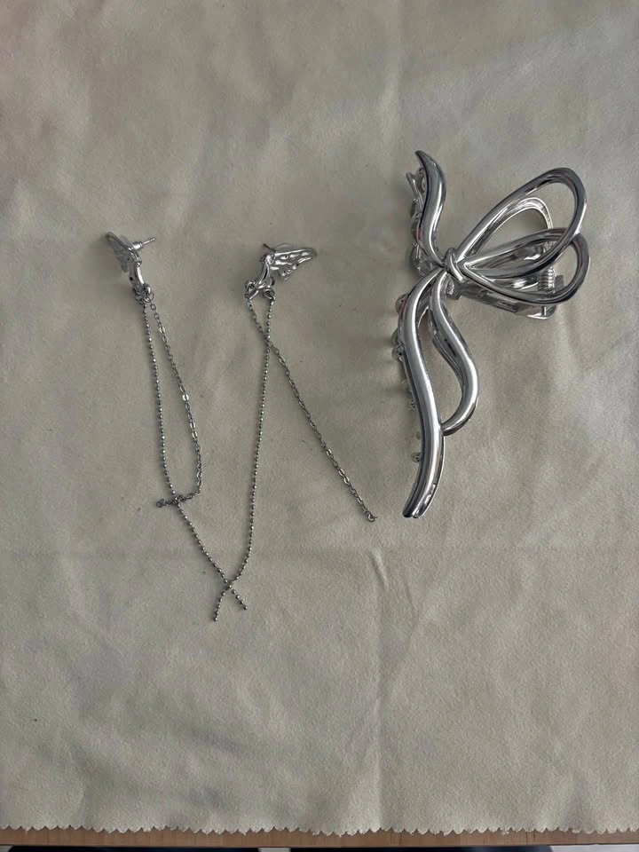 Silver Butterfly Accessories Set 🦋✨