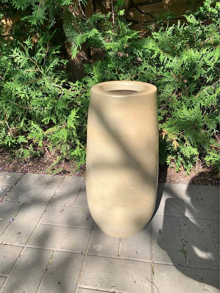 Mica Tall Ceramic Garden Planter Gold/Beige $40