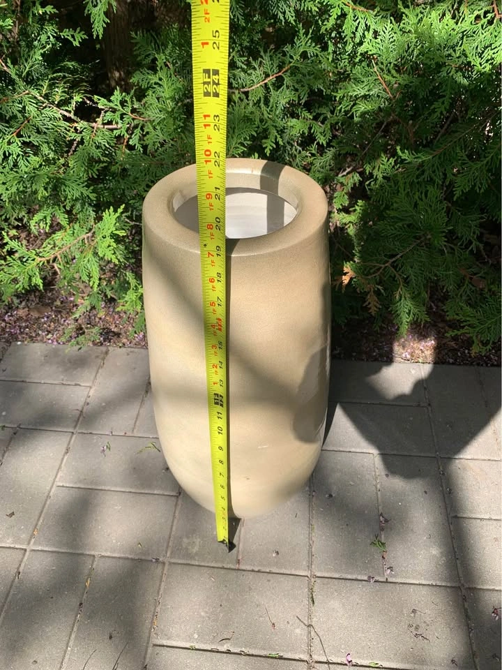 Mica Tall Ceramic Garden Planter Gold/Beige $40 - photo 3