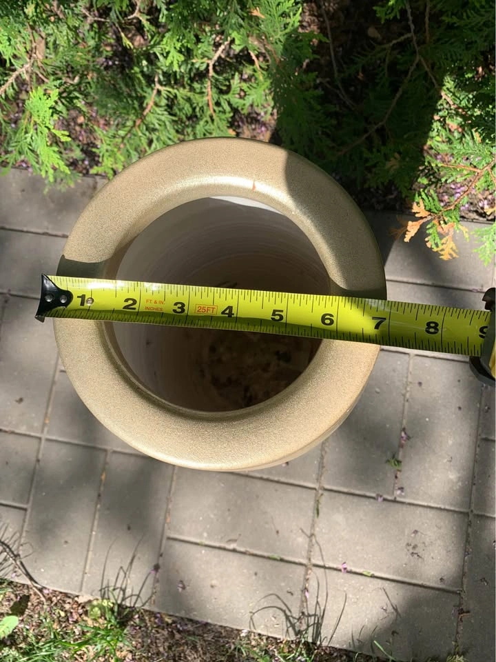 Mica Tall Ceramic Garden Planter Gold/Beige $40 - photo 4