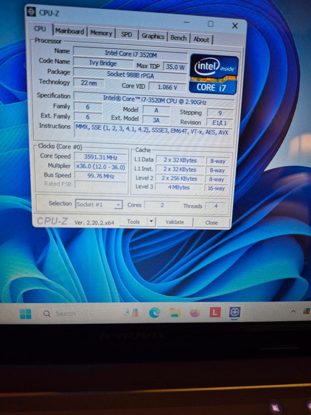 Lenovo P580 Laptop 15.6" I7-3520 16GB Ram SSD EVO 860 500GB - photo 2