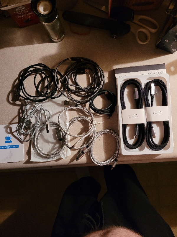 LOTS of cables brand new. Usb to micro, Usb to lightning