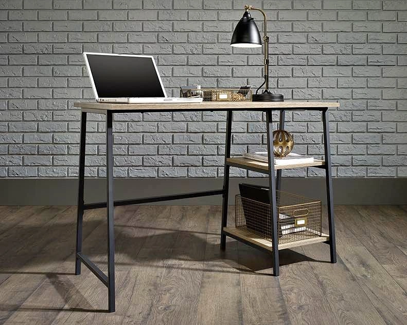 Sauder North Avenue Single Ped Desk in Charter Oak
