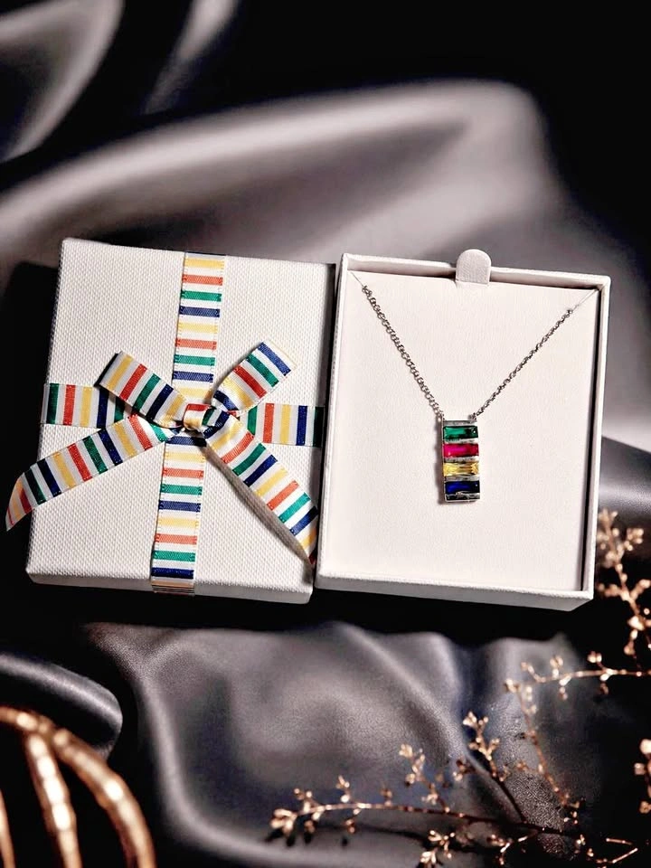 Multi-Color Stone Pendant Necklace
