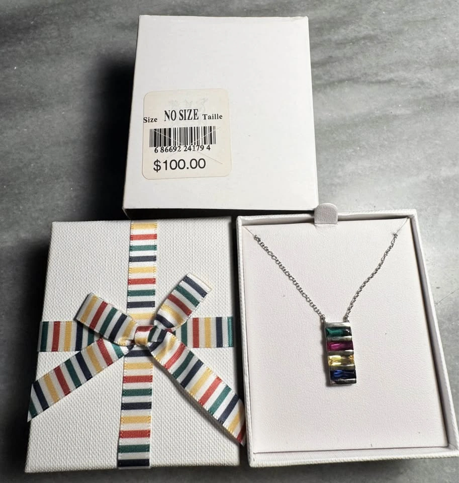 Multi-Color Stone Pendant Necklace - photo 2