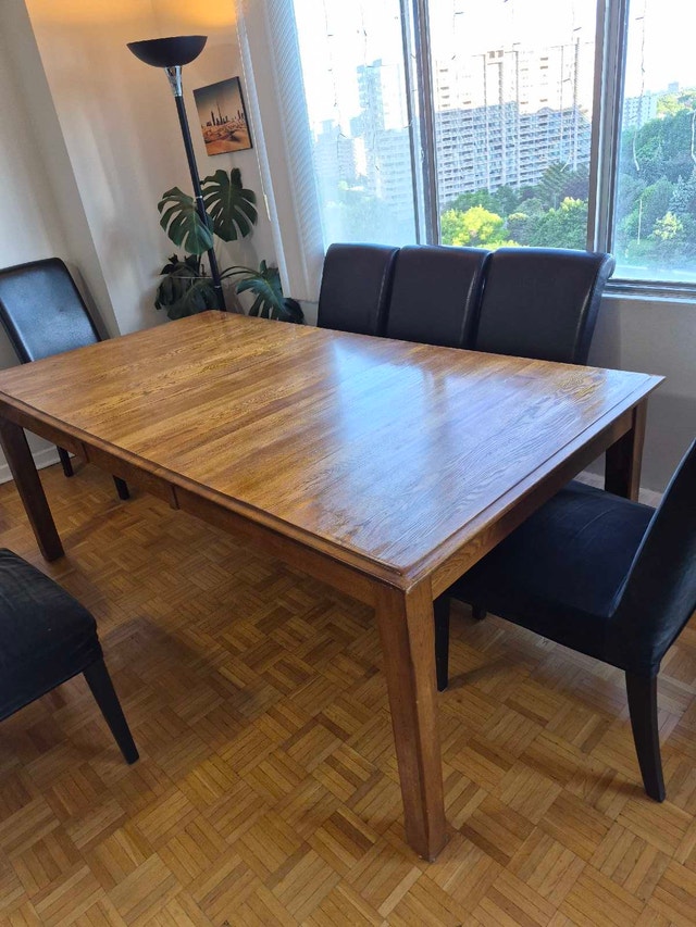 Solid Oak Extendable Dining Table - photo 2