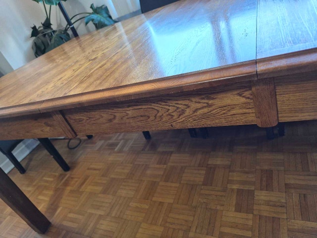 Solid Oak Extendable Dining Table - photo 4