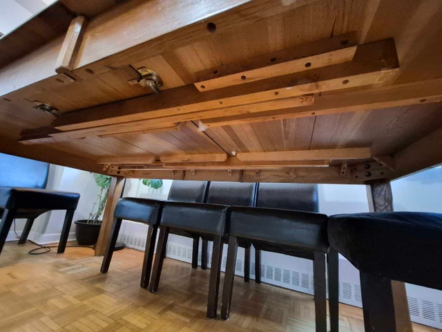 Solid Oak Extendable Dining Table - photo 5