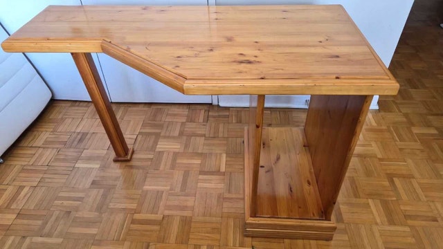 Solid wood corner study desk