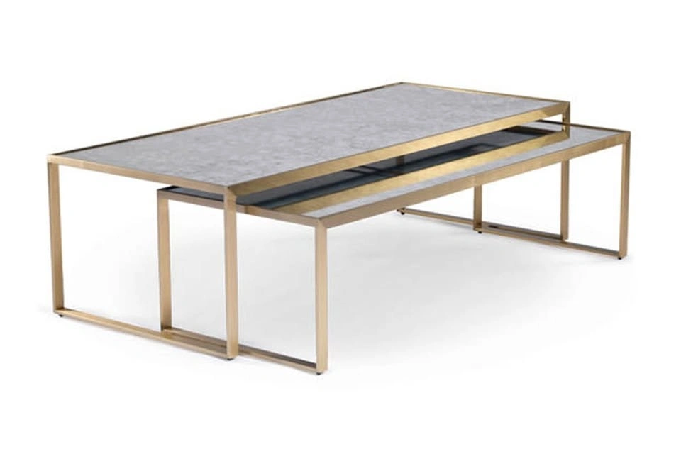 Mitchell Gold Bronze/Antique Mirror Coffee/Cocktail Table