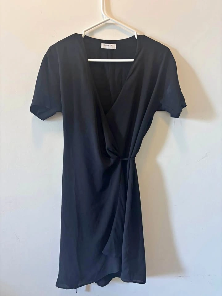 Babaton black wrap dress XXS