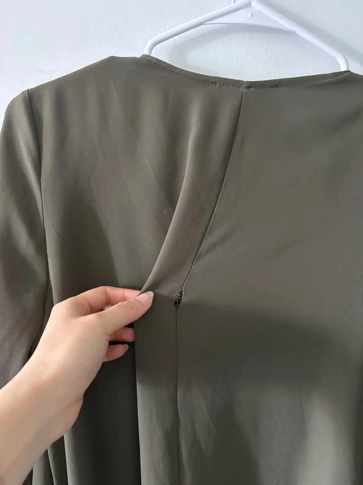 Lightweight Olive Duster / Trench Cardigan – Size S - photo 5