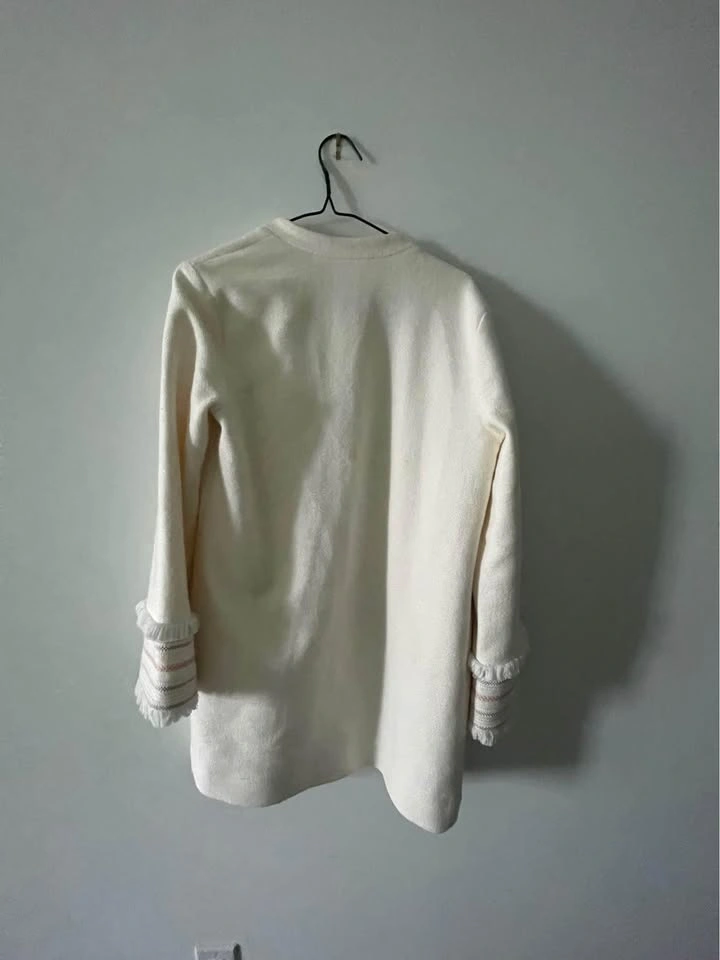 Club Monaco Cream Collarless Jacket – Size S - photo 2