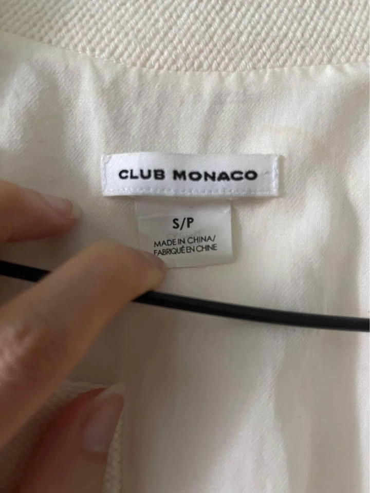 Club Monaco Cream Collarless Jacket – Size S - photo 3