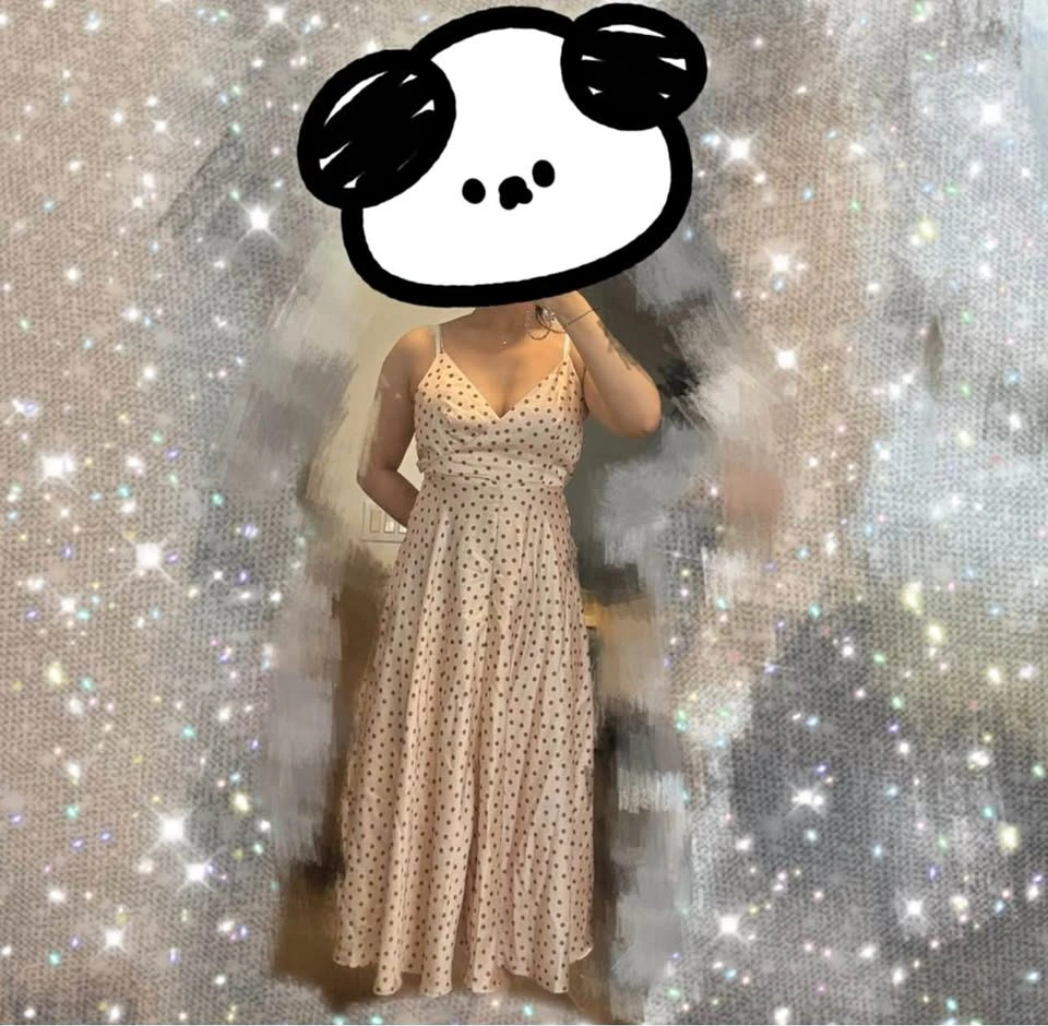 🤎 Zara Polka Dot Backless Maxi Dress XS