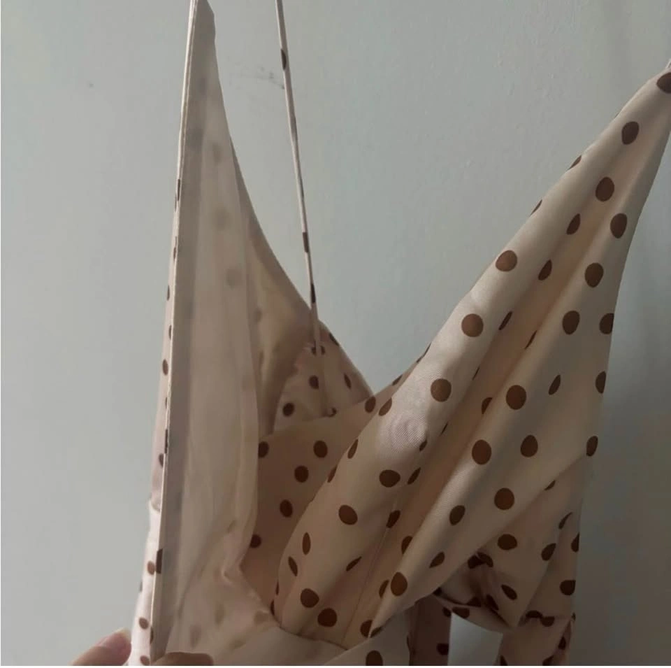 🤎 Zara Polka Dot Backless Maxi Dress XS - photo 5