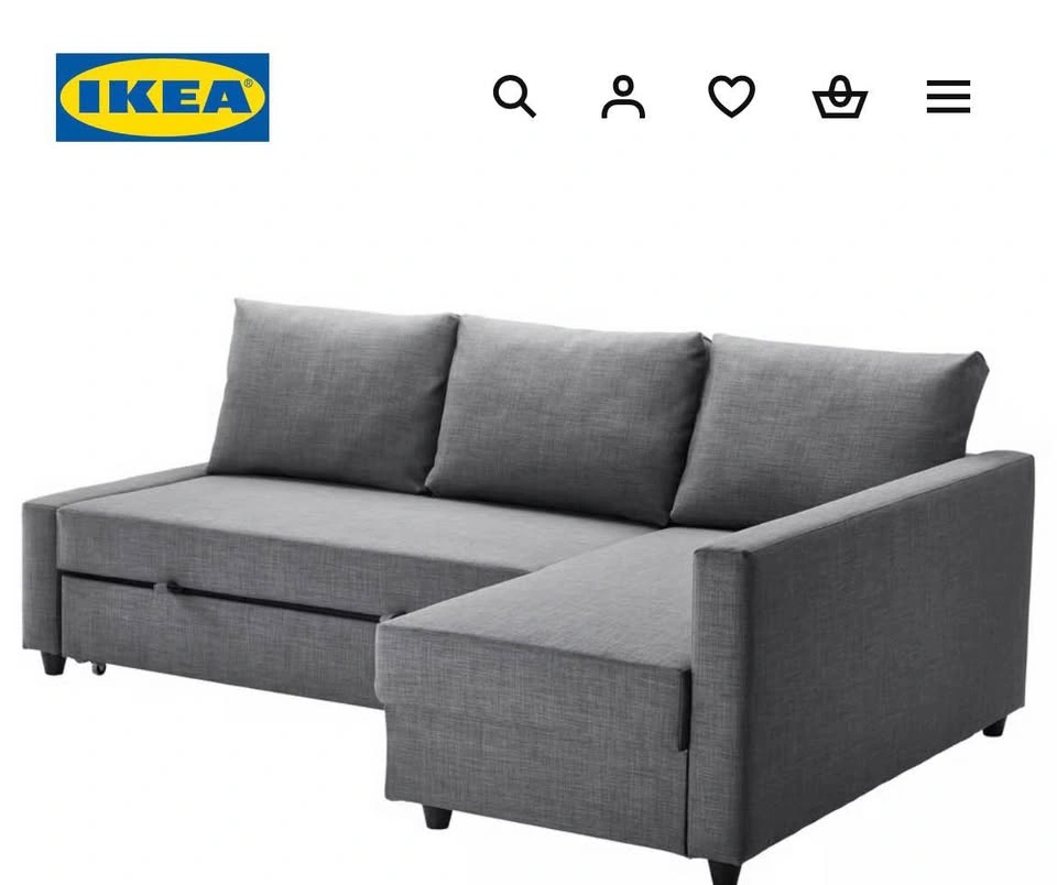 Ikea Corner Sofa Bed with FREE coffee table & sofa covers