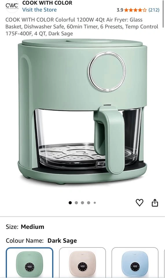 COOK WITH COLOR 4Qt Air Fryer - photo 2