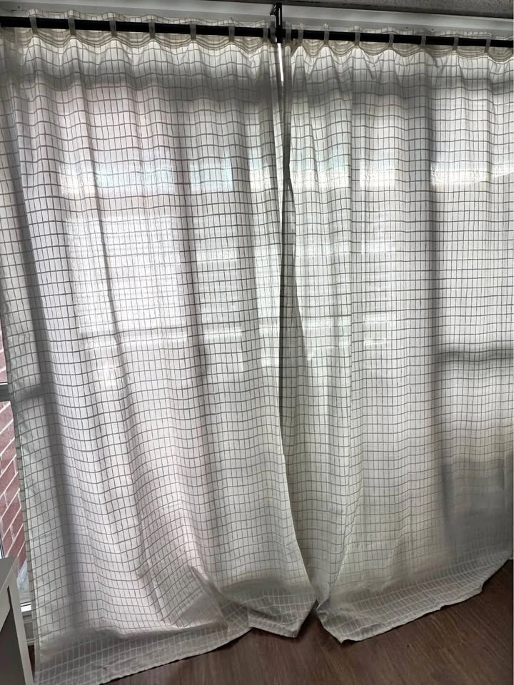 IKEA Sheer Grid Curtains