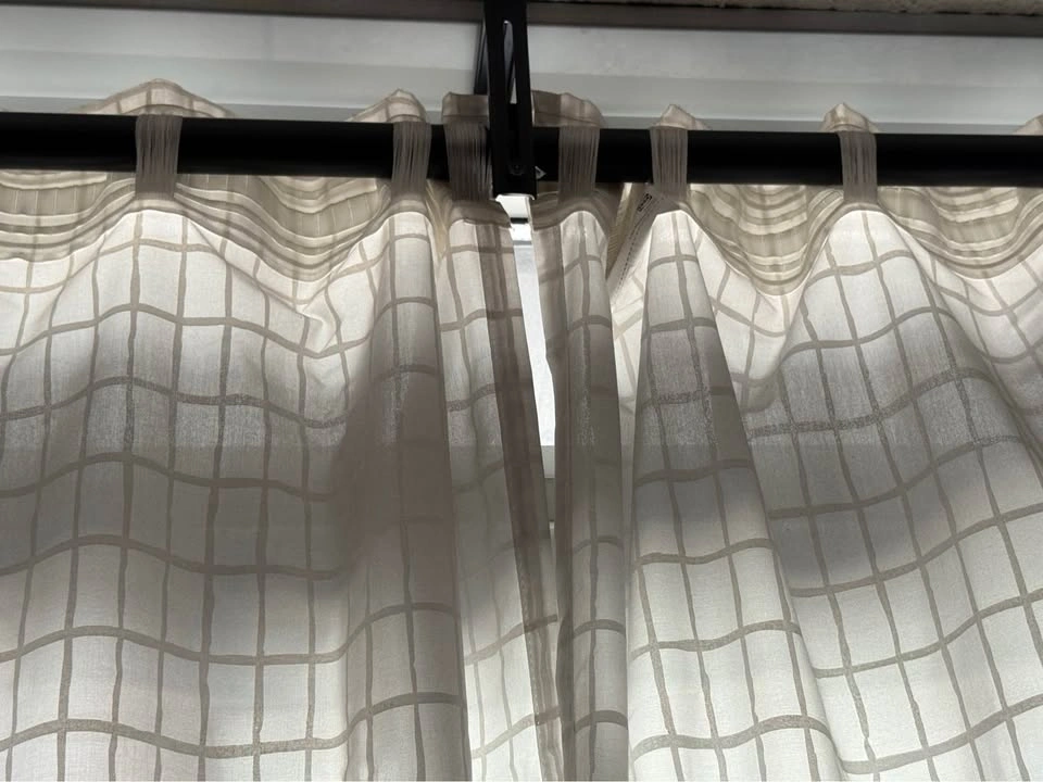 IKEA Sheer Grid Curtains - photo 3