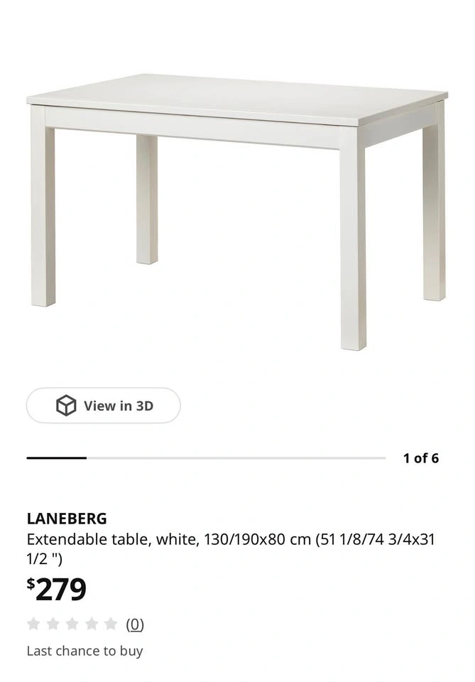 IKEA LANEBERG Dining Table - photo 3