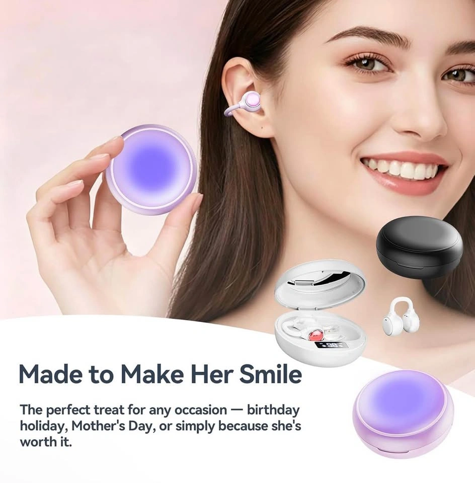 Open Ear Clip on Earbuds with LED Display & Mirror Case - photo 4