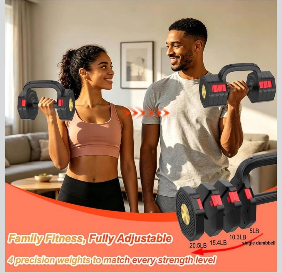 Adjustable Dumbbells Set with 4-Level Weights Dual-Function - photo 3