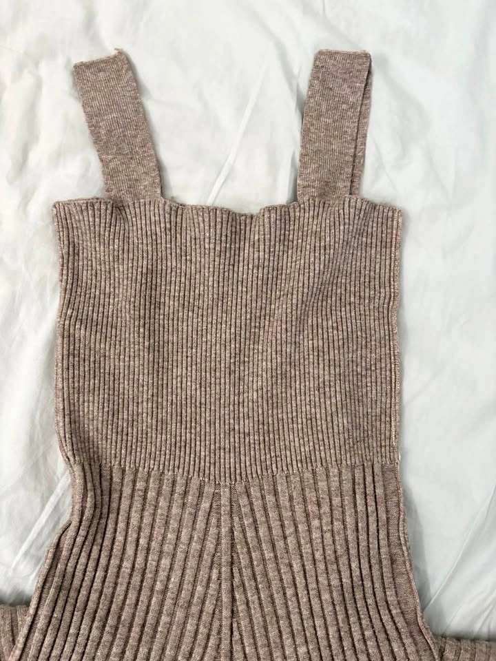 Cozy Ribbed Knit Dress – One Size (XS–S)