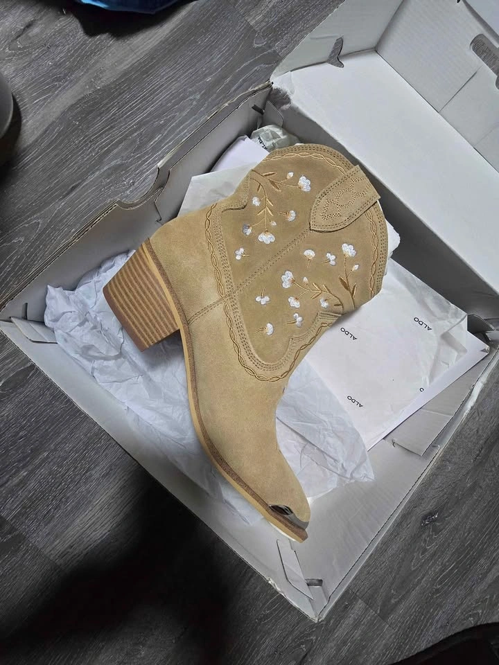 Aldo Valley Embroidered Suede Western Boots - photo 2