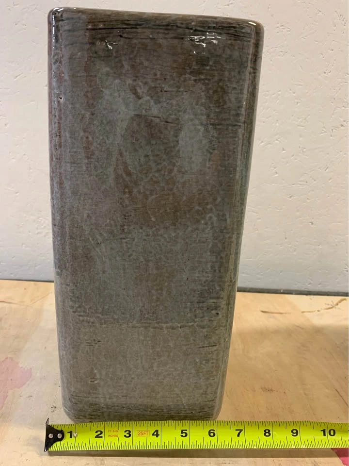 Set of 2 gray/green garden rectangular containers $40 - photo 3