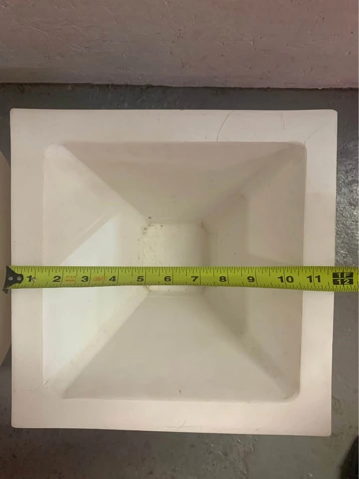 Set of white square fiberglass planters - wedding decor - photo 5