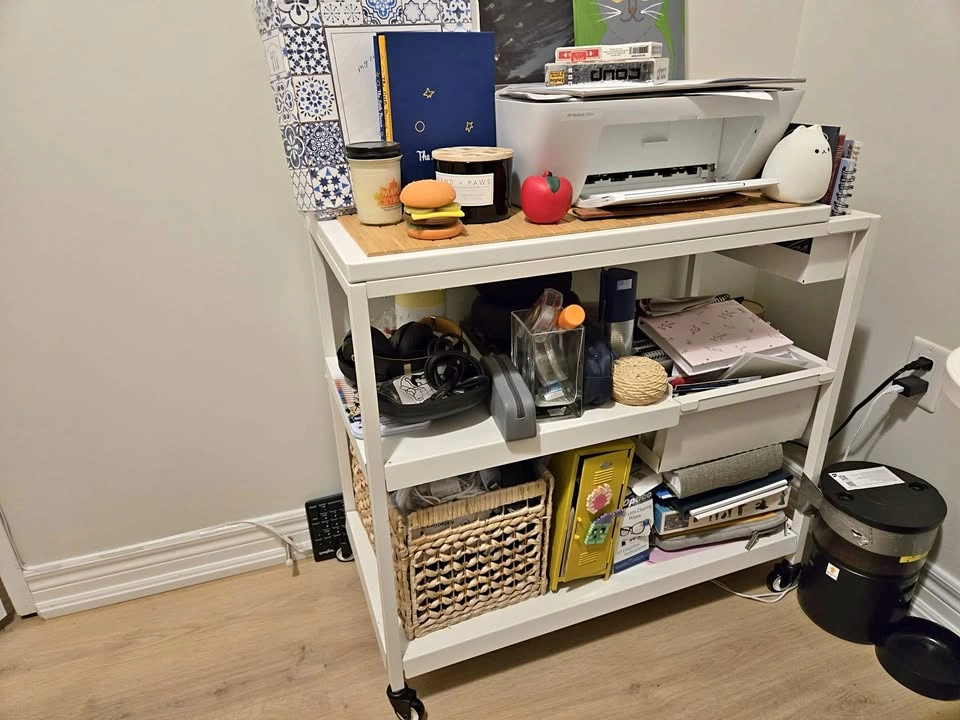 IKEA TROTTEN Utility Cart — White — Excellent Condition