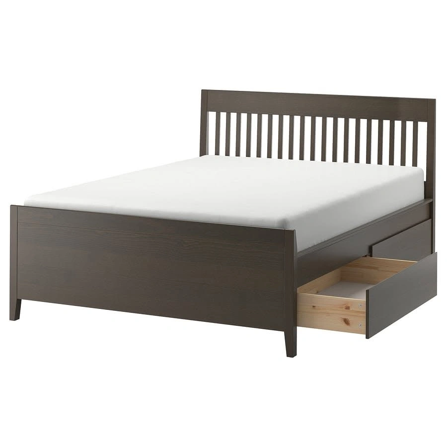 IKEA IDANÄS Queen Bed Frame with 4 Storage Drawers - photo 3