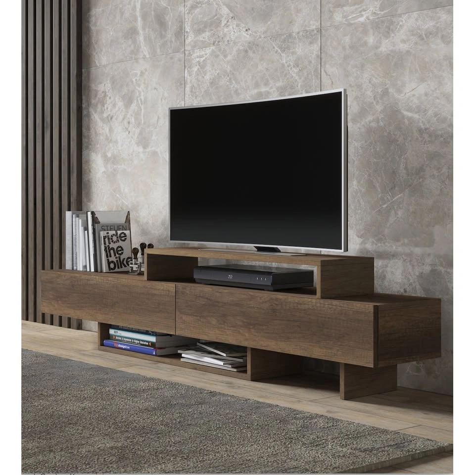 Walnut Brown TV Stand for up to 65” TV — Excellent Condition - photo 2