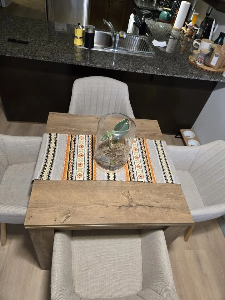 JYSK VEDDE Extendable Dining Table — Walnut/Oak Look - photo 4
