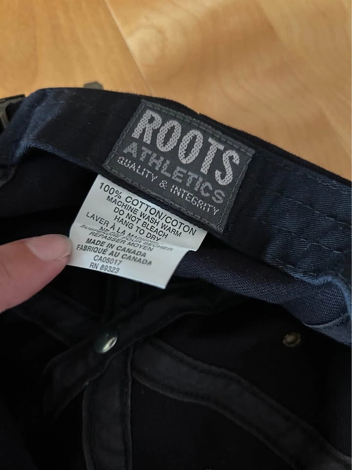 Brand New Unisex Roots Navy Cotton Adjustable Ball Cap - photo 5
