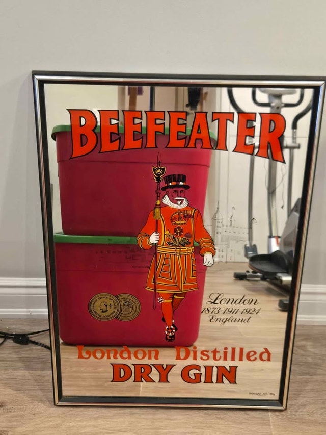 Classic Beefeater London Dry Gin Bar Mirror