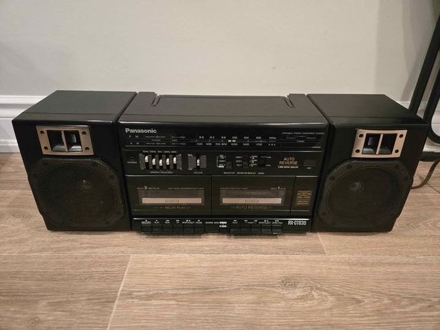 Vintage Panasonic RX-CT830 Boombox – Dual Cassette & AM/FM