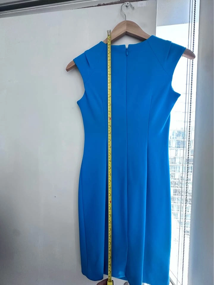 Calvin Klein Blue Ruched Sheath Dress - photo 4